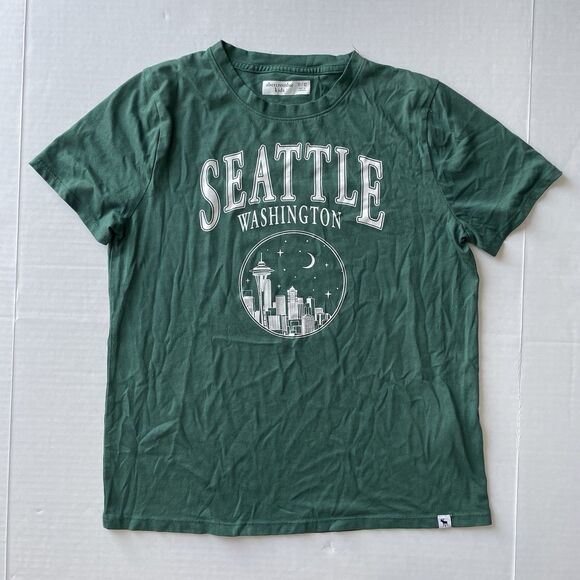 Abercrombie Kids Girls Size 11/12 [2 Piece Bundle] Short Sleeve Tops Green/Black - Picture 5 of 8